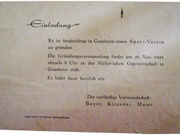 1948 Einladung zur Gründung